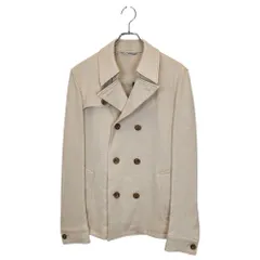 COMME CA MEN コムサメン Linen P-coat リネン ピーコート 07-23BL10 L アイボリー メンズのサムネイル