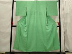 着物 本場結城紬 無形文化財 真綿手紬 草色 身丈154cm - メルカリ