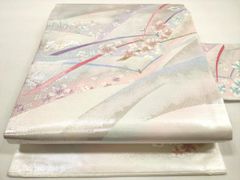 平和屋本店●最高級　明綴れ　全通柄袋帯　狩猟花文　金糸　逸品　DZAB5713kh6 平和屋本店○最高級 明綴れ 全通柄袋帯 狩猟花文 金糸 逸品