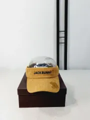 パーリーゲイツ ジャックバニー コーデュロイ サンキャップ ゴルフ 帽子 ベージュ 新品のサムネイル