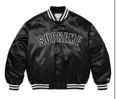 チャンピオン✖️Supreme Satin Varsity Jacket M - メルカリ