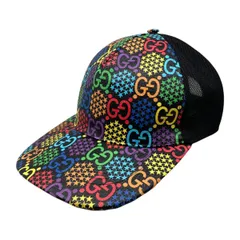 帽子 ベースボールキャップ 蛇デザイン GG 【本日限定価格‼️】GUCCI マーブル ・ブラック＆グレー ベースボールキャップ GGキャンバス 帽子