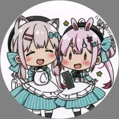 【中古】マグカップ・湯のみ 兎鞠まり＆なつめえり(ミニキャラ/カフェ衣装) コースター 「バーチャルYouTuber 兎鞠まり×なつめえりコラボカフェ MariEriCafe」 ドリンク注文特典 前半のサムネイル