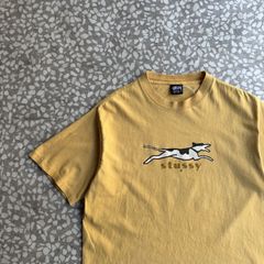 80s Old Stussy ドッグ グラフィック Tシャツ ベージュ 半袖 - メルカリ
