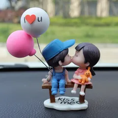 車用品 車内 アクセサリー カー用品 かわいい カップル 風船 樹脂 バースデー 自動車の小物 (ピンクの風船) [並行輸入品]