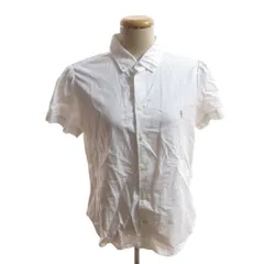 ポロ ラルフローレン POLO RALPH LAUREN 現行 QRタグ ボタンダウンシャツ 半袖 XL 白 ホワイト  ロゴ刺繍  /HW