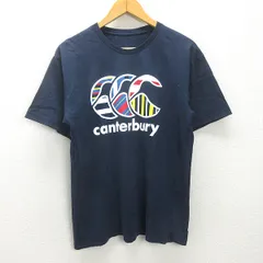 g■カンタベリー/CANTERBURY ロゴプリントTシャツ/コットン【L】紺/men's/6【中古】■のサムネイル