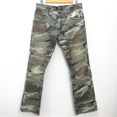 K■ラングラー/Wrangler W0527 迷彩/カモフラ柄 ブーツカットパンツ【L】カーキ/MENS■103【中古】のサムネイル