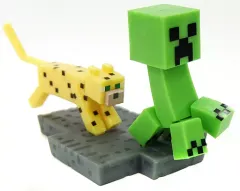 【中古】トレーディングフィギュア CREEPER＆OCELOT 「マインクラフト クラフタブル ジオラマフィギュア シリーズ1」