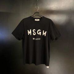 MSGM ブラック Tシャツ カラフルリボン付き - メルカリ