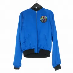 サンローラン パリ SAINT LAURENT PARIS 17SS SWEET DREAMS シャークパッチ スカジャン ジャケット ブルゾン 長袖 42 ブルー 青 455582 Y469W 国内正規のサムネイル