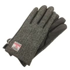 ハリスツイード Harris Tweed 手袋 グローブ ヘリンボーン グレーのサムネイル