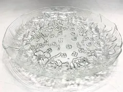 希少　大皿　カメイガラス　プレート　花柄　モダン　おしゃれ　レトロ　ヴィンテージ A8010A08