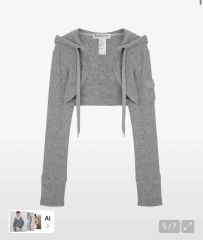 41pray Knit Hoodie Bolero Cardigan韓国 41pray Knit Hoodie Bolero シズニルック - メルカリ
