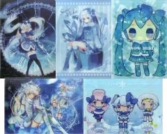 [중고] 클리어 파일 스노우 미쿠 A5 미니 클리어 파일 (5 매 세트) [SNOW MIKU 2012] 삿포로 눈 축제 한정