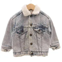 リーバイス キッズ Levi's KIDS デニムジャケット Gジャン ボア USA製 5 ライトインディゴ /FFのサムネイル