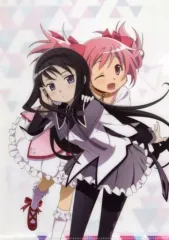 【中古】クリアファイル 鹿目まどか＆暁美ほむら(背景三角) A4クリアファイルアーカイブ 「魔法少女まどか☆マギカ10(展)」