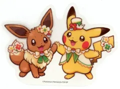 【中古】シール・ステッカー ピカチュウ＆イーブイ(カーニバル衣装/ハイタッチ) ステッカー 「ポケットモンスター ポケパーク カントー」