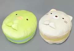 【中古】クッション・抱き枕・本体(キャラクター) 全2種セット もちもちマカロンクッションXL 「すみっコぐらし」