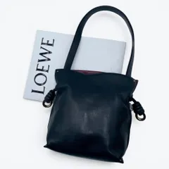 LOEWE ロエベ アナグラム レザー ハンドバッグ トートバッグ ショルダーバッグ 本革 ブラック 黒 レディース 訳あり 正規品 真贋鑑定済み