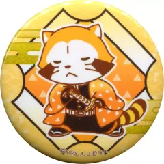 【中古】バッジ・ピンズ 我妻善逸 「鬼滅の刃×あらいぐまラスカル 缶バッジ ラスカルver.」