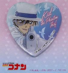 名探偵コナン 怪盗キッド ハート型缶バッジ - メルカリ