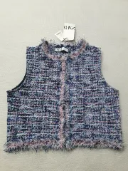 ZARA ザラ ツイード ベスト ジャケット レディース 85サイズ