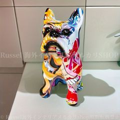アートオブジェ チワワ マーブリングアートver オーナメント 置物 