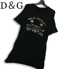イタリア製★ D＆G ドルチェ&ガッバーナ 春夏★ 半袖 トニーモンタナ プリント Tシャツ カットソー Sz.M メンズ 黒のサムネイル