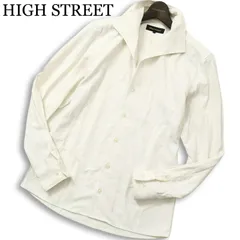 HIGH STREET ハイストリート 通年★ 長袖 ストレッチ ジャガード スリム イタリアンカラー BD シャツ 日本製 Sz.L メンズのサムネイル