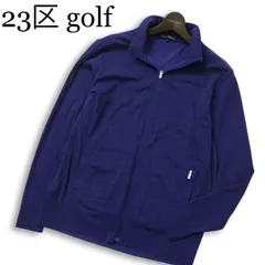23区 golf 23区 ゴルフ 通年★ ストレッチ メッシュ ジップアップ ブルゾン 日本製 ジャケット Sz.L メンズ 青 ゴルフウェア
