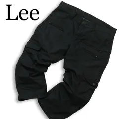Lee リー 春夏 多ポケット★ 【BRAVE RIDERS】 08582 ジップ ナロー カーゴ クロップド パンツ Sz.32 メンズ 黒 ブラックのサムネイル