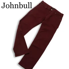 Johnbull ジョンブル 通年★ 【ストレッチ サテン ワンサイド ジップ パンツ】 日本製 Sz.L メンズ 赤系のサムネイル