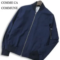 COMME CA COMMUNE コムサ コミューン 通年 レーヨン混★ ストレッチ MA-1 ブルゾン ジャケット Sz.M メンズ 紺 ネイビーのサムネイル