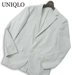 UNIQLO ユニクロ 通年 SLIM FIT★ 【感動ジャケット】 ウルトラライト ストライプ スリム シアサッカー Sz.S メンズのサムネイル