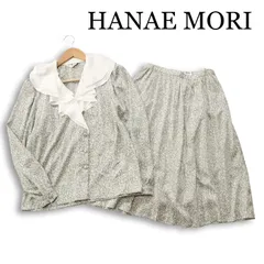 HANAE MORI ハナエモリ 春夏★ フリル 総柄 セットアップ Sz.シャツ 9 スカート 11 レディースのサムネイル