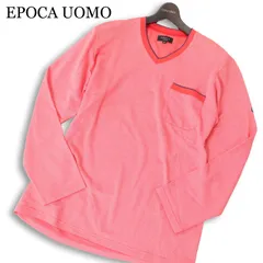 EPOCA UOMO エポカ ウォモ 通年★ 長袖 鹿の子 ストレッチ Vネック カットソー ロンTシャツ Sz.M メンズのサムネイル