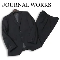 美品★ JOURNAL WORKS ジャーナルワークス 通年 背抜き★ ストライプ セットアップ スーツ Sz.92A5　メンズ ビジネス