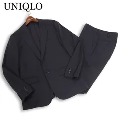 24SS★ UNIQLO ユニクロ 【感動ジャケット&パンツ/ライト】 春夏 ストレッチ セットアップ スーツ Sz.L メンズ 黒 ビジカジ