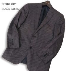 光沢】Burberry Black Label グレー ストライプ 高級スーツ - メルカリ