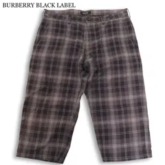 BURBERRY BLACK LABEL バーバリー ブラックレーベル 春夏★ チェック柄 ストレッチ ハーフ ショート パンツ Sz.73 メンズ