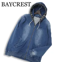 BAYCREST ベイクレスト 通年★ ウォッシュ加工 スウェット インディゴ ジップ パーカー Sz.XL メンズのサムネイル