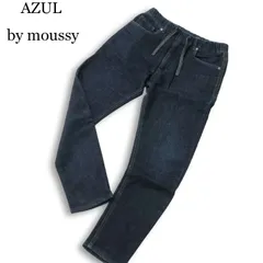 AZUL by moussy アズール マウジー イージー USED加工★ スウェット ドビー デニム スキニー パンツ ジーンズ Sz.XS メンズ