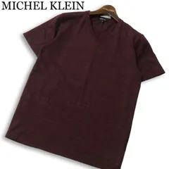 MICHEL KLEIN HOMME ミッシェルクラン オム 春夏★ 半袖 ボーダー Vネック Tシャツ カットソー 日本製 Sz.48 メンズのサムネイル