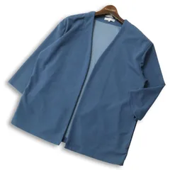 semantic design セマンティック デザイン 春夏★ 7分袖 ノーカラー カーディガン 羽織り Sz.L メンズのサムネイル