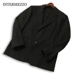 INTERMEZZO インターメッツォ レナウン 通年★ アンコン テーラード ジャケット 日本製 Sz.M メンズ 黒のサムネイル