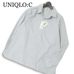 【新品 25SS】 UNIQLO:C ユニクロC 通年★ 長袖 ブロード ストライプ オーバーサイズ シャツ Sz.L メンズ 未使用