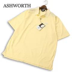 USA製 未使用★ ASHWORTH アシュワース ゴルフ 春夏★ 半袖 ロゴ刺繍 ボーダー ポロシャツ Sz.M メンズのサムネイル