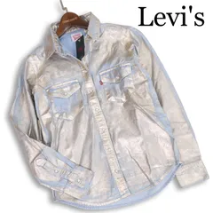 【新品 24SS】 Levi's リーバイス 16786-0093 メタリック箔加工♪ 長袖 デニム ウエスタン シャツ Sz.S レディース 未使用
