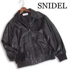 美品 25AW★ SNIDEL スナイデル 通年★ フェイク レザー ジャケット ブルゾン Sz.1 レディース 黒のサムネイル